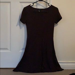 Maroon and navy blue. Short dress